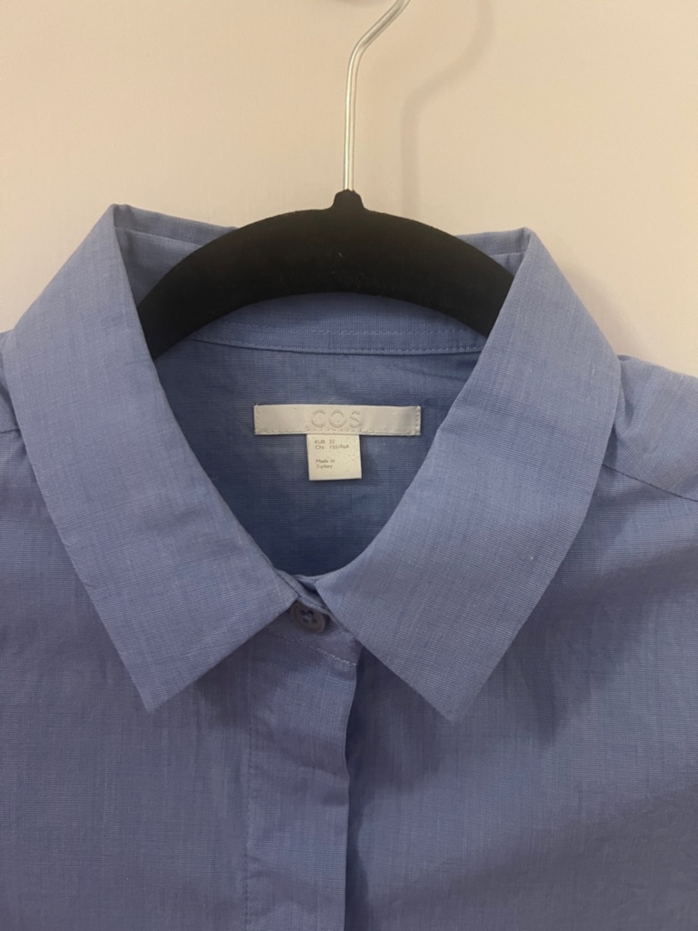 COS Light Blue Button-Front Top - Picture 3 of 5